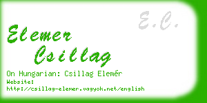 elemer csillag business card